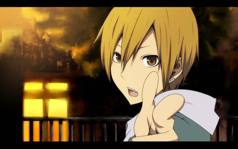 Anime character with finger to lips