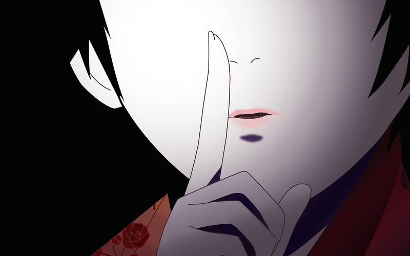 anime character with finger to lips