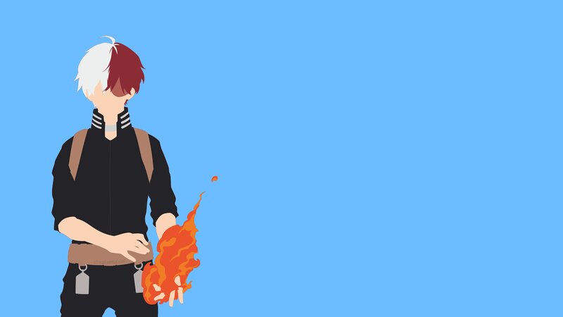Anime Character with Fire — Blue, Calm