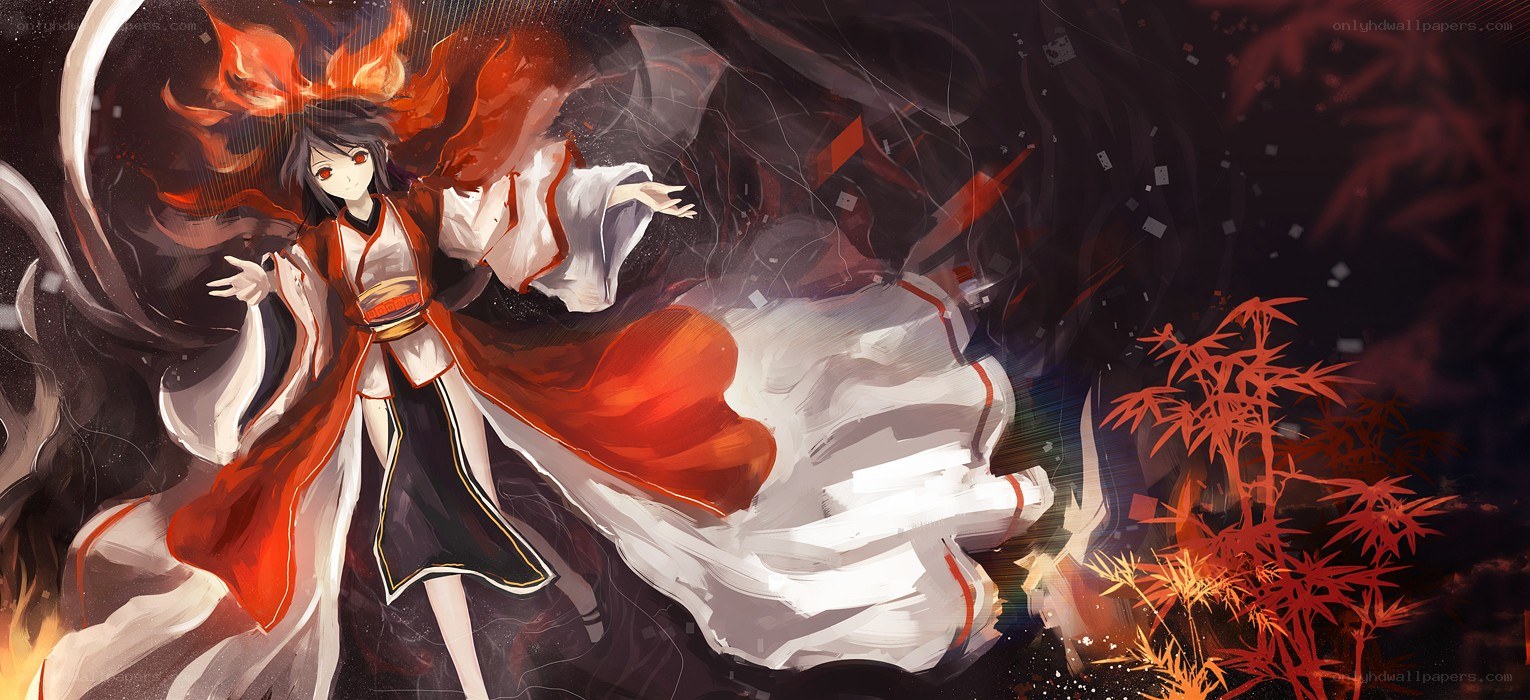 anime character with fire hair