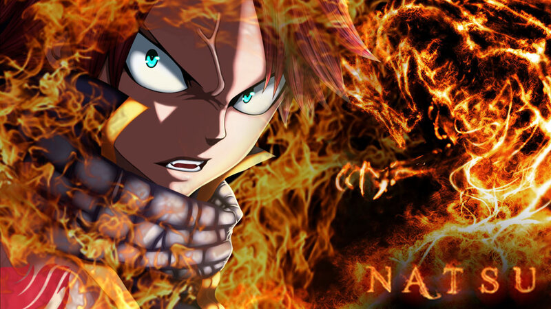 Anime Character with Fire — Orange, Dramatic, Flame Dragon