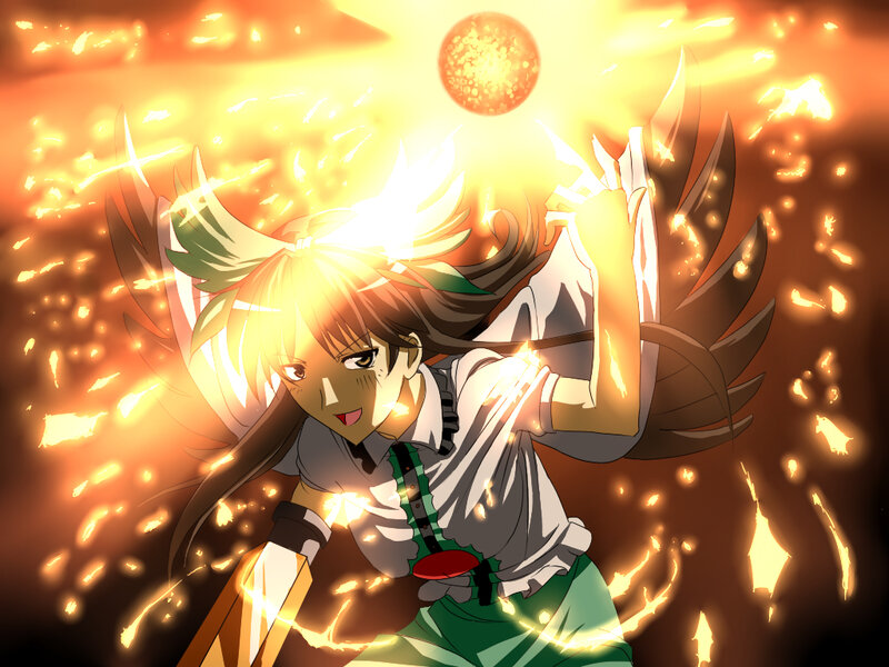 Anime character with fire powers