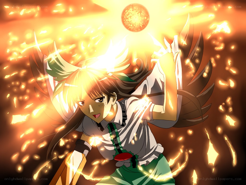 Anime character with fire powers