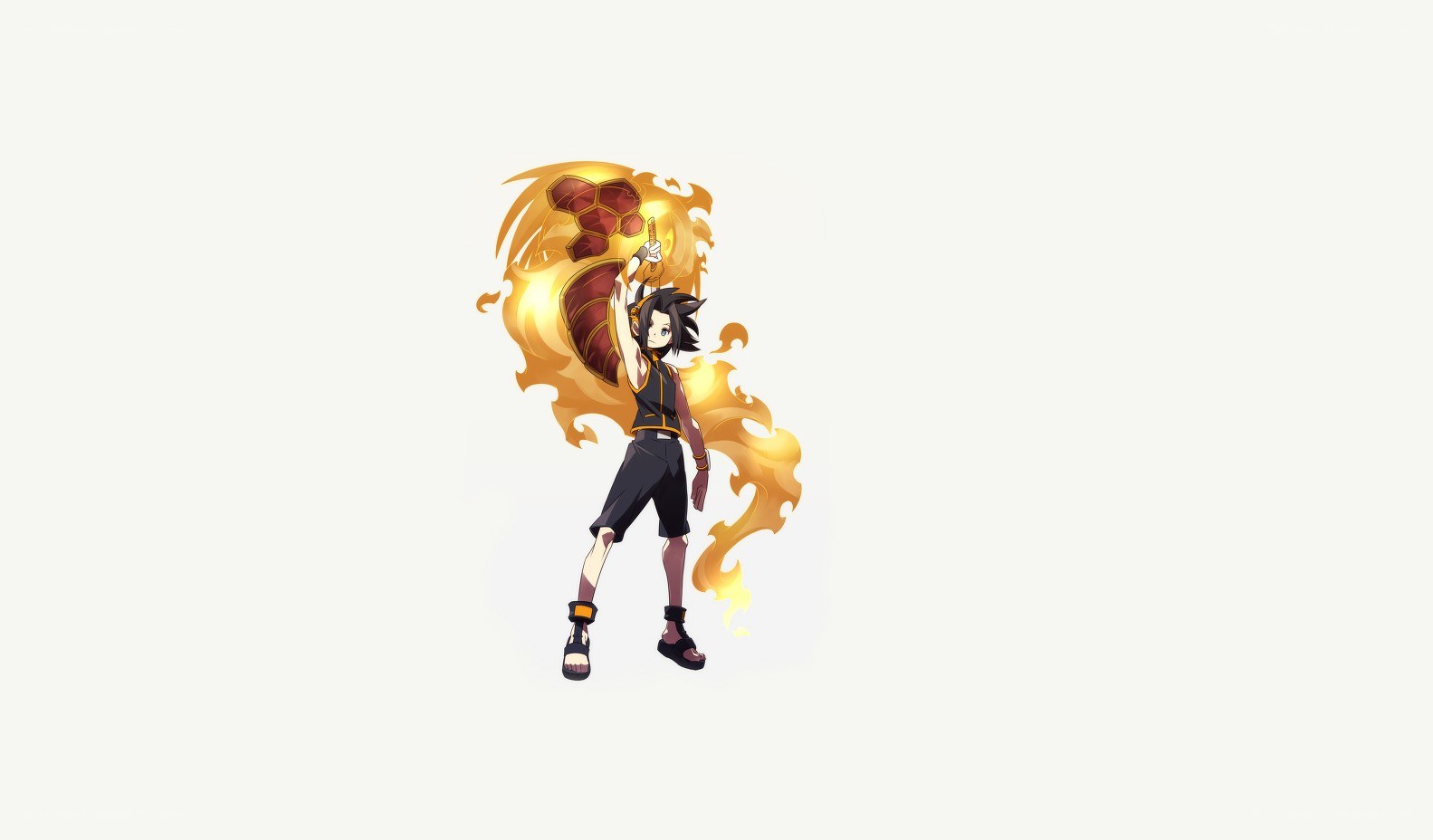 anime character with fire powers