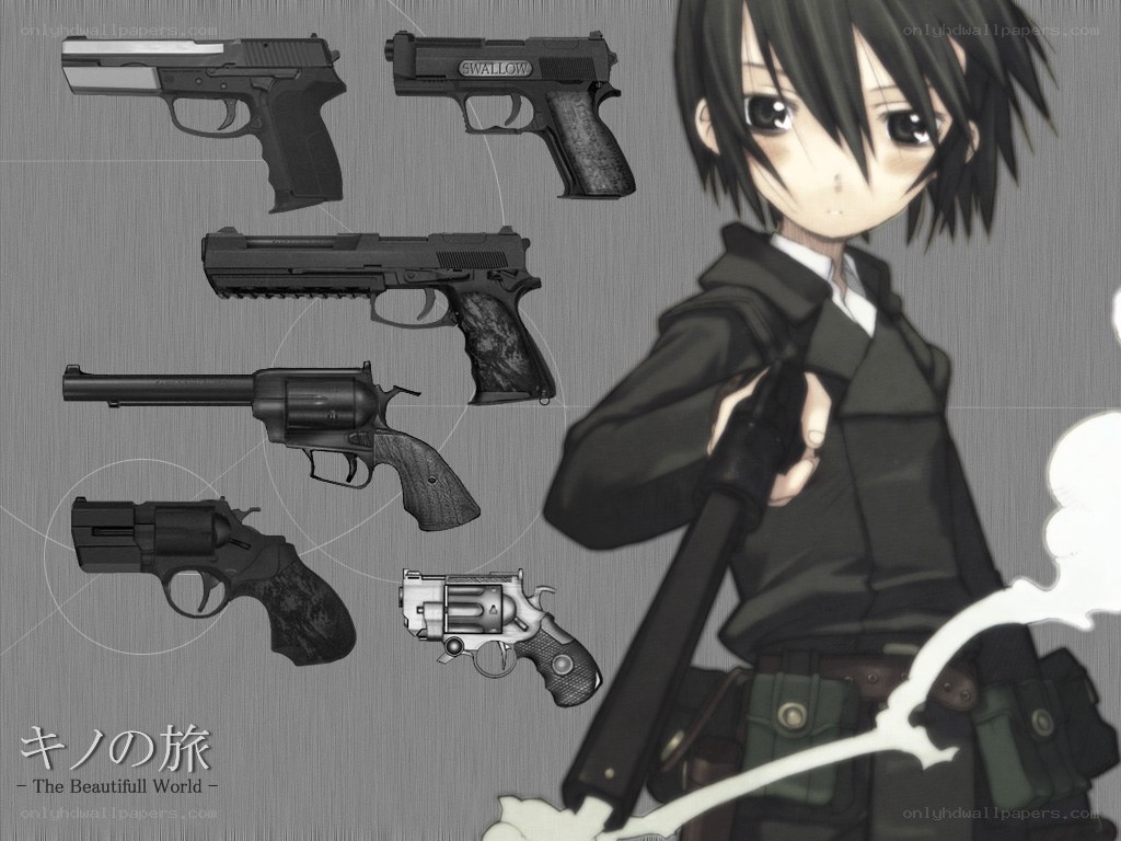 Anime character with firearms