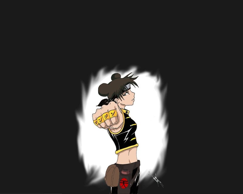 anime character with fist