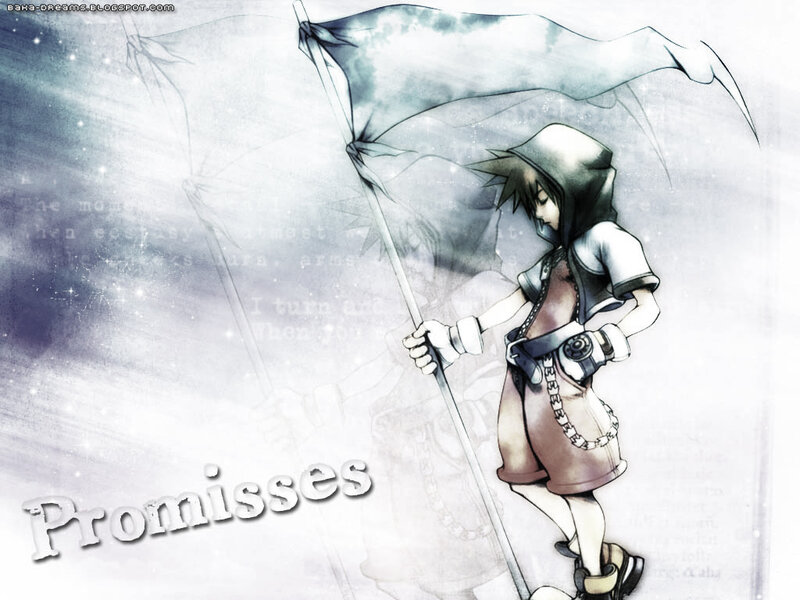Anime Character with Flag — White