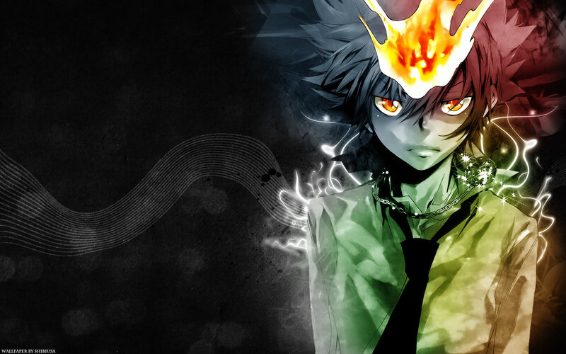 anime character with flame crown