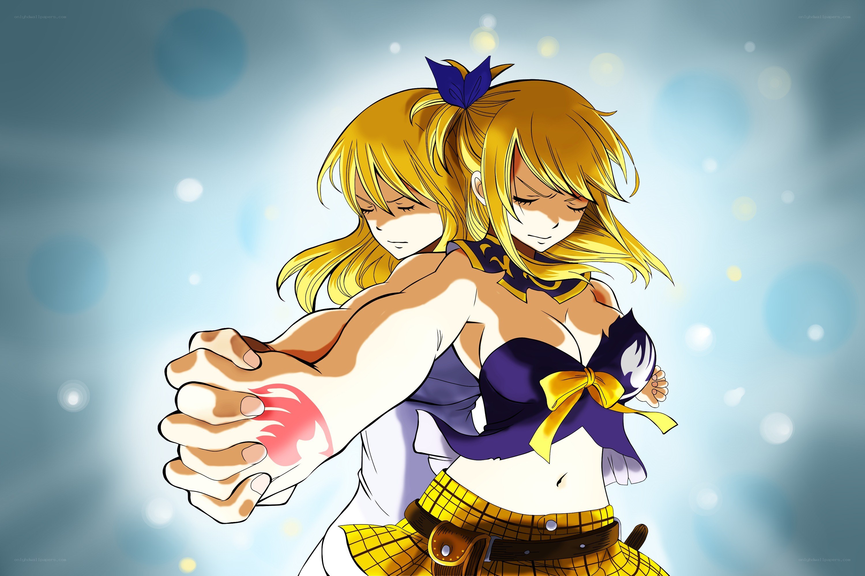 anime character with flame mark