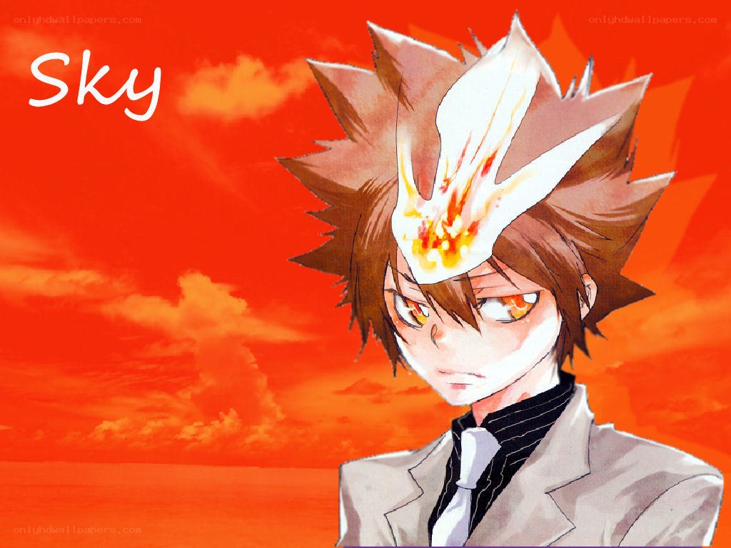 Anime character with flame mark