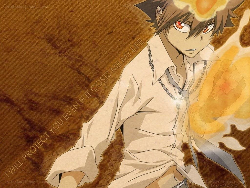 anime character with flame power