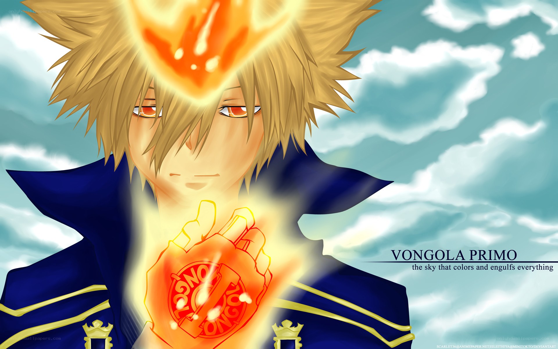 anime character with flame power