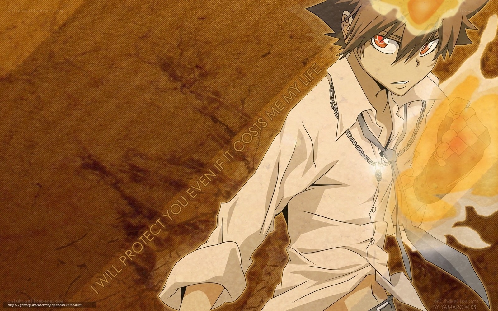 anime character with flame power
