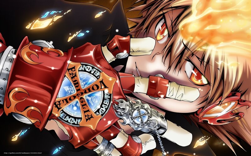 anime character with flame powers