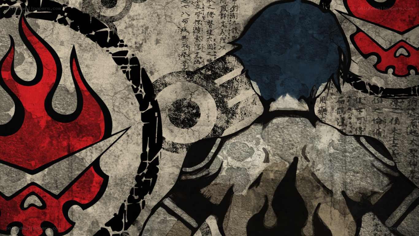 anime character with flame symbol