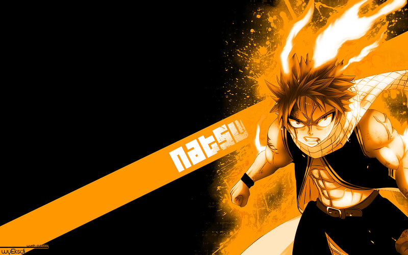 Anime Character with Flames — Black, Dramatic, Manga