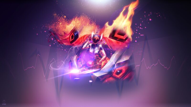 Anime Character with Flames — Purple, Dramatic, Energetic