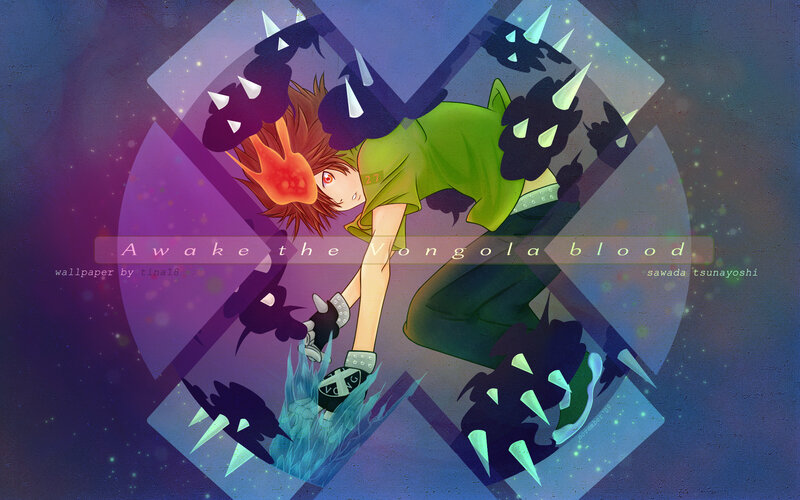 Anime Character with Flames — Purple