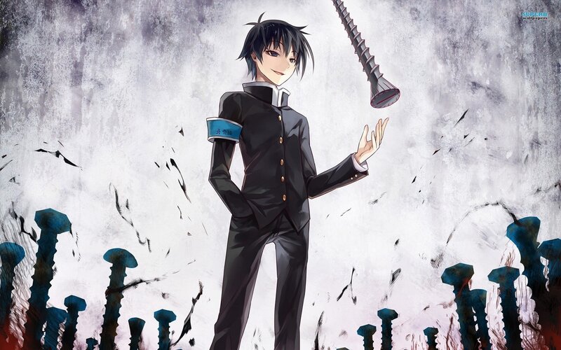 anime character with floating screw