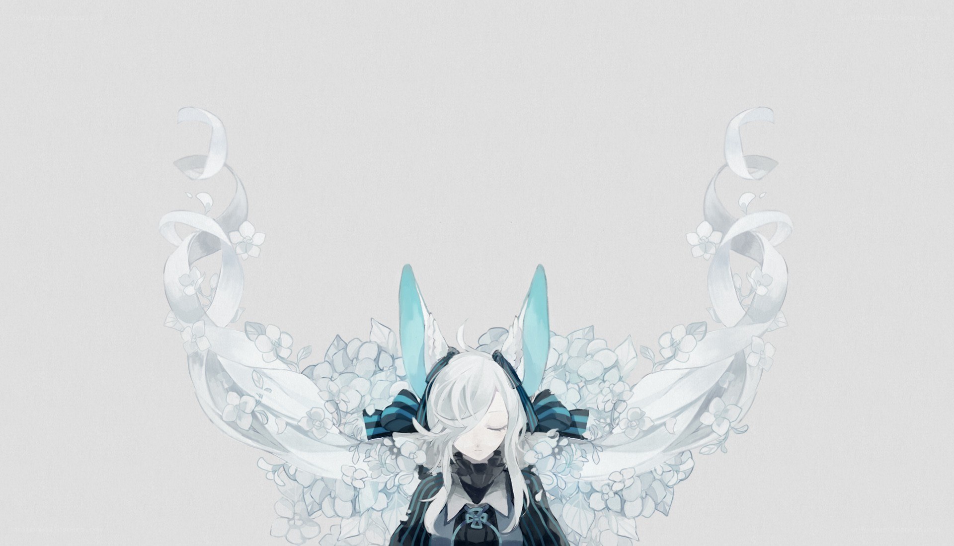 anime character with floral wings