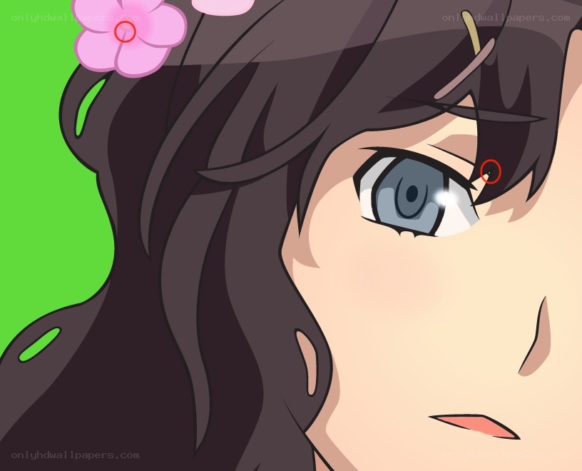 anime character with flower