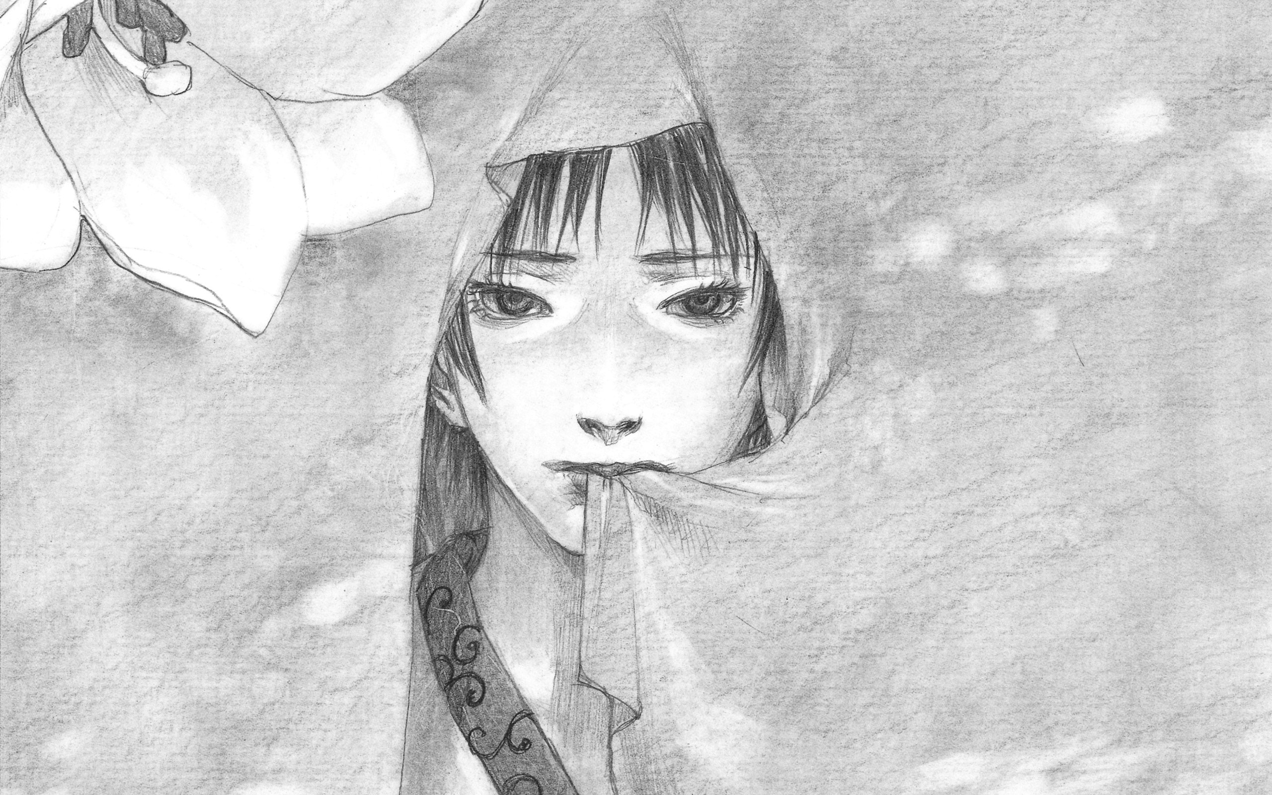 anime character with flower