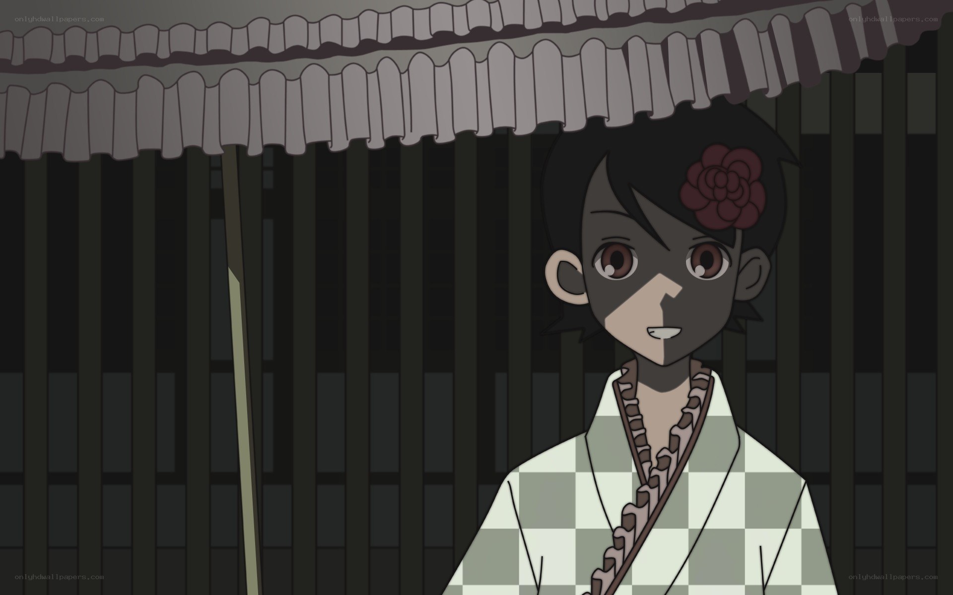anime character with flower
