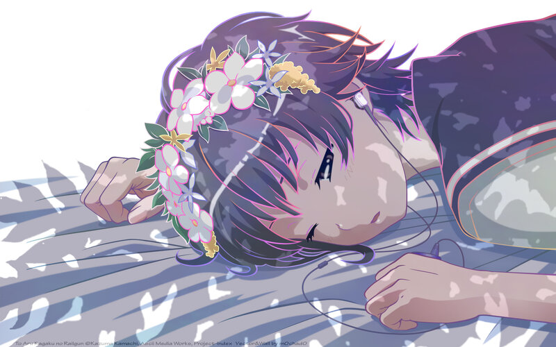 Anime Character with Flower Crown — Purple