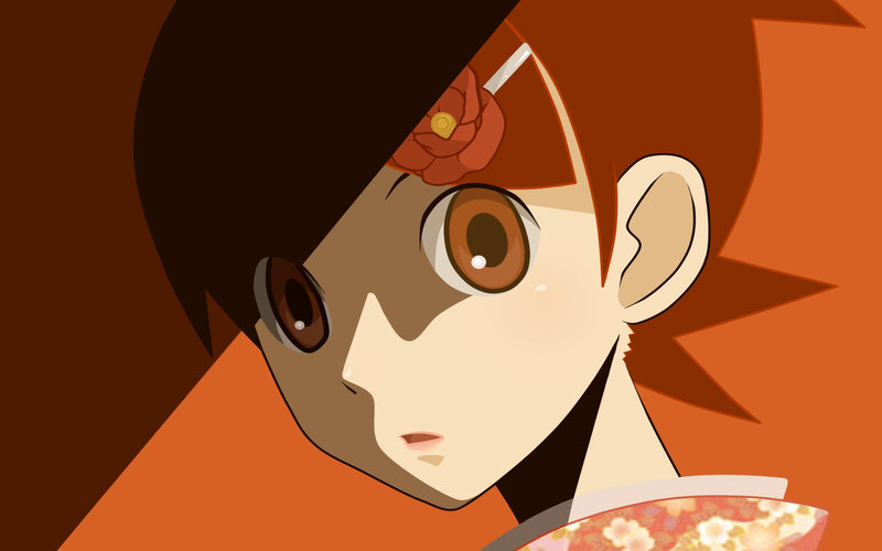 Anime Character with Flower — Orange