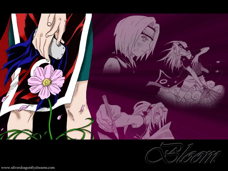 Anime Character with Flower — Purple
