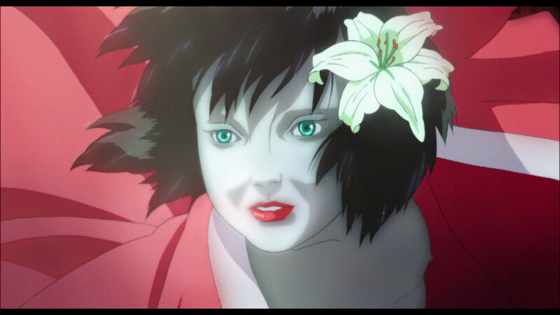 Anime Character with Flower — Red