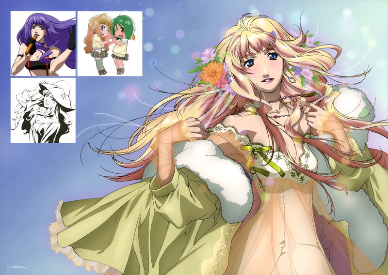 Anime character with flowers