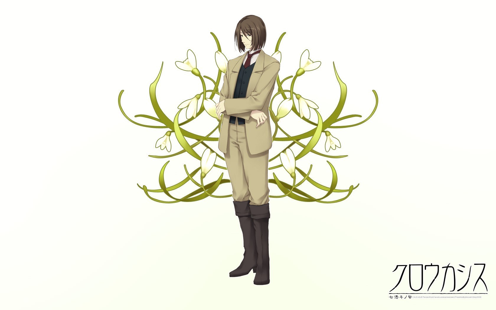 anime character with flowers
