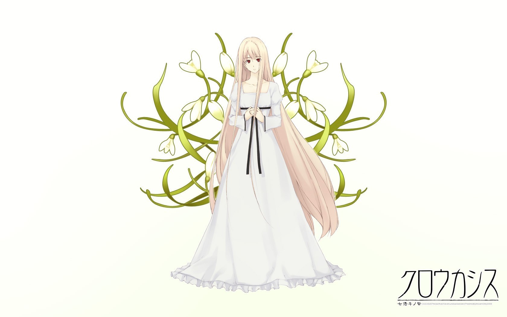 Anime character with flowers