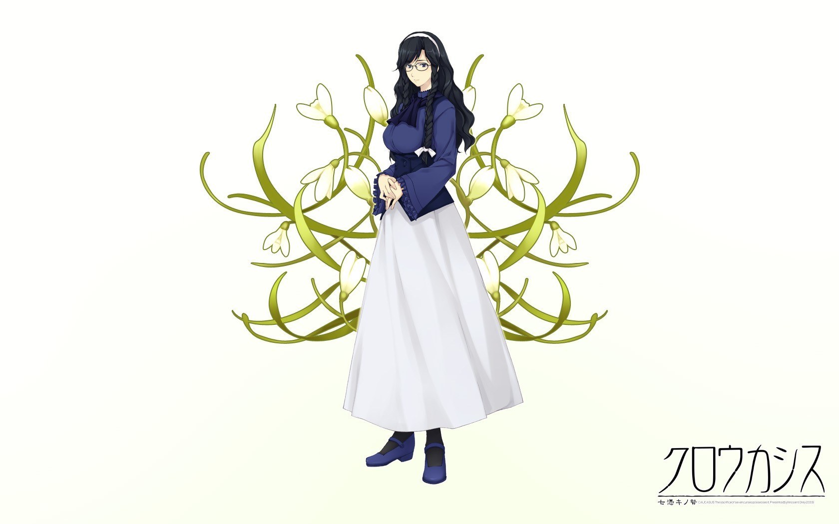 anime character with flowers