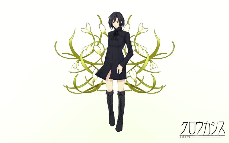 Anime character with flowers