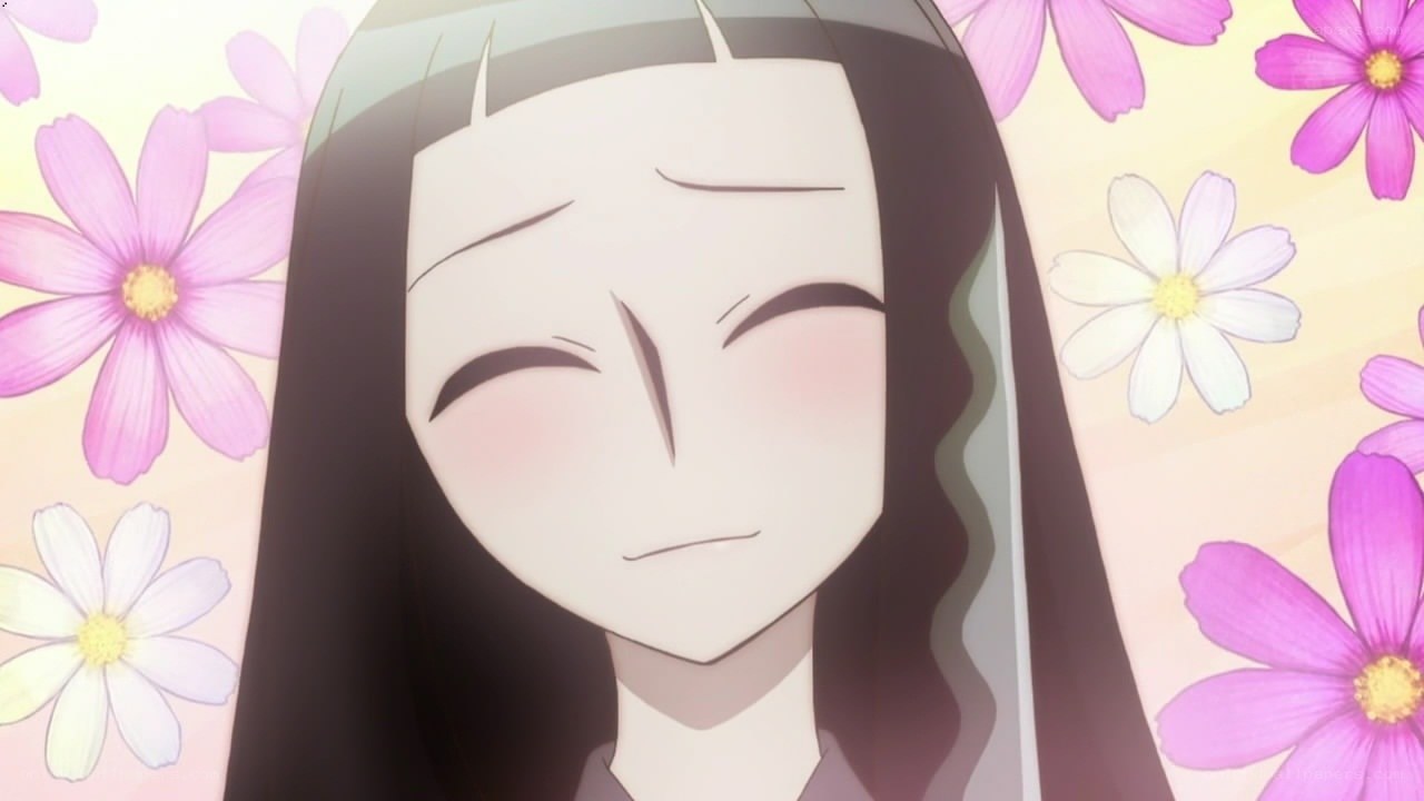 anime character with flowers