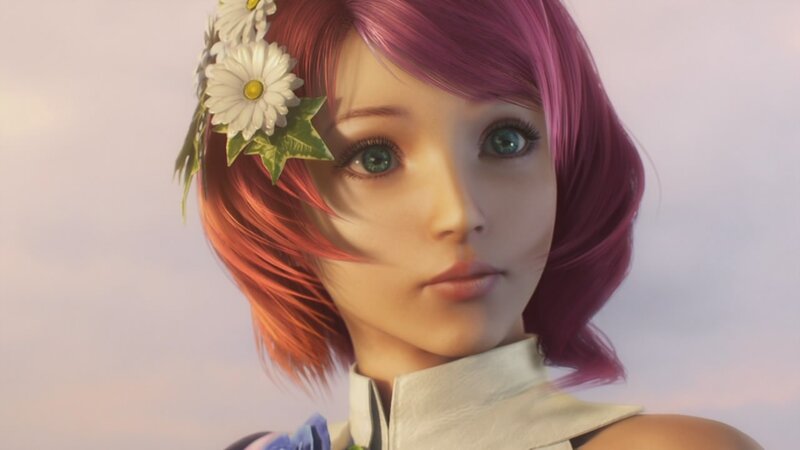 anime character with flowers