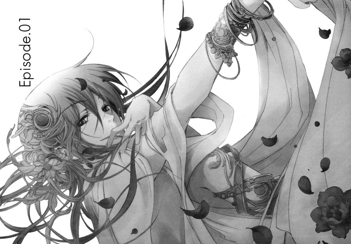 anime character with flowers