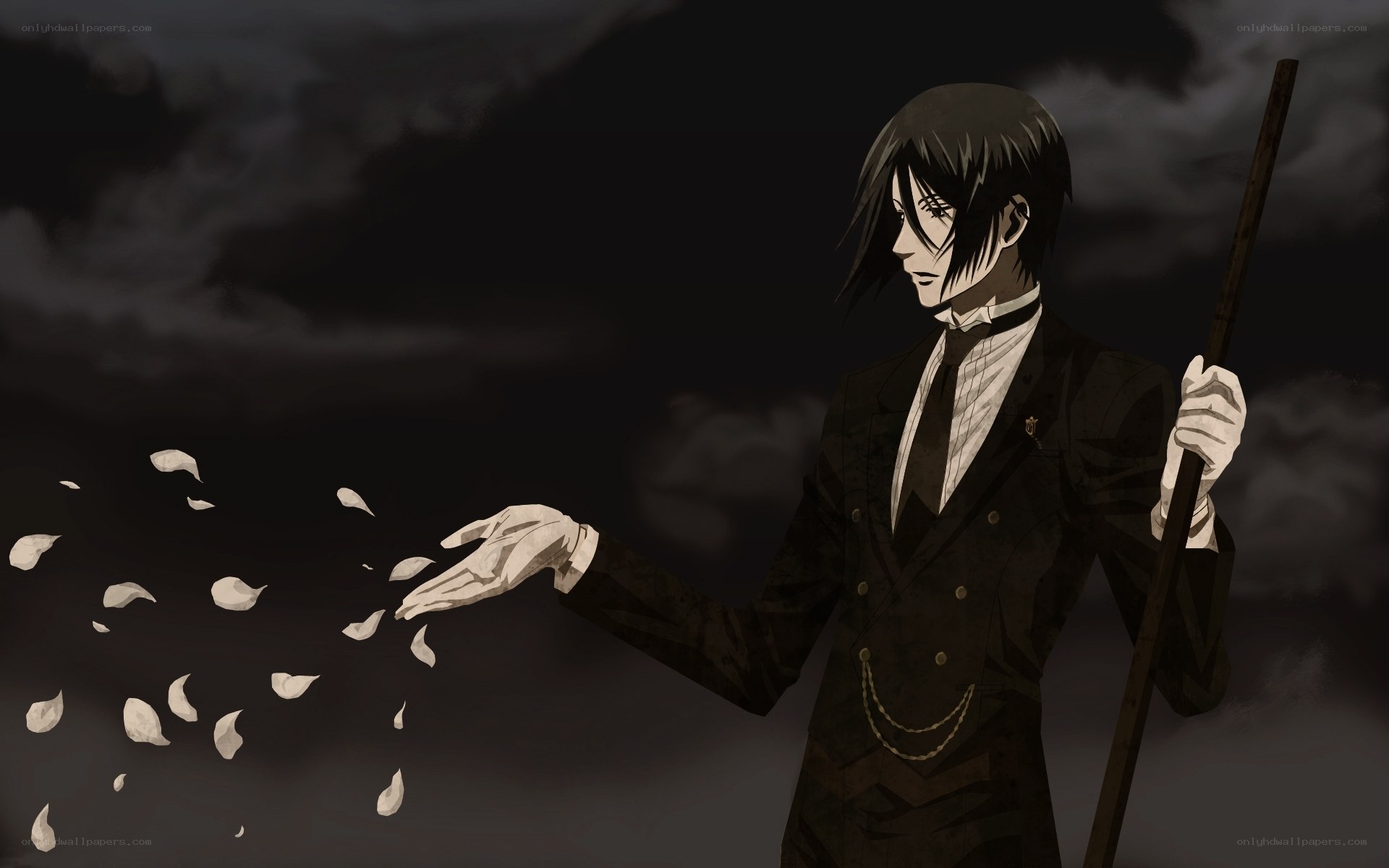 anime character with flowers