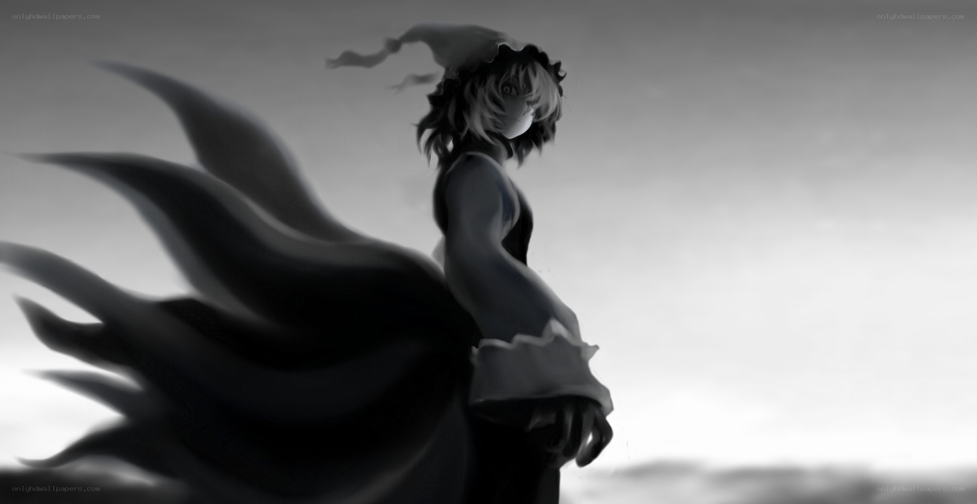anime character with flowing cape