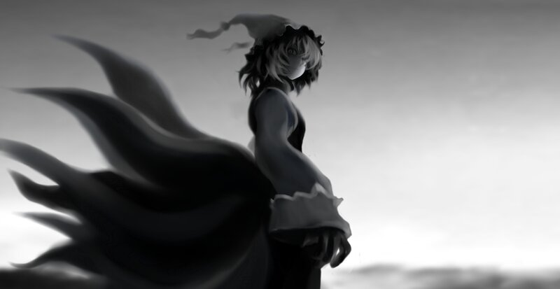 anime character with flowing cloak