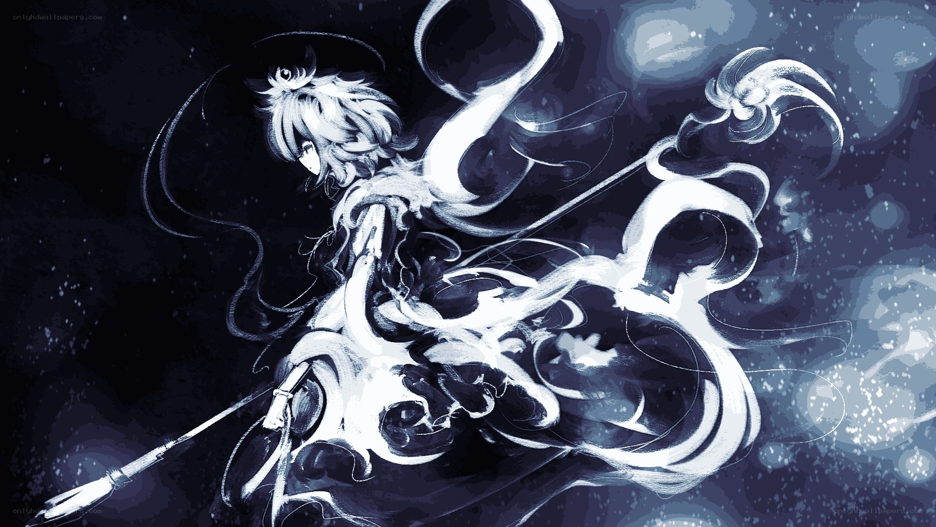 anime character with flowing energy