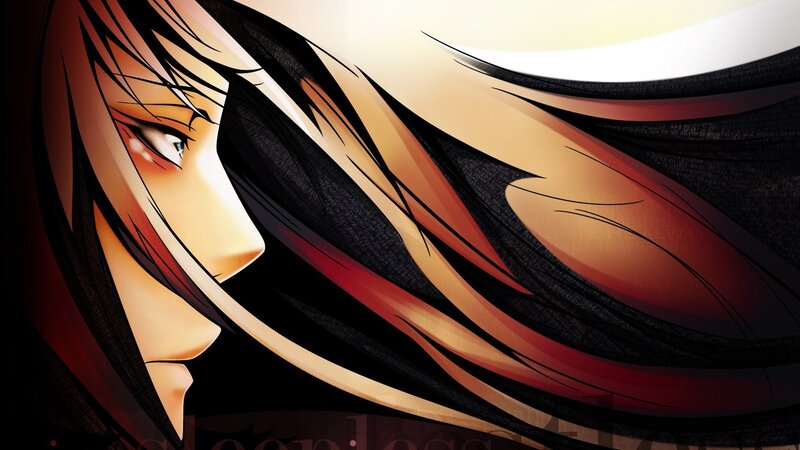 anime character with flowing hair