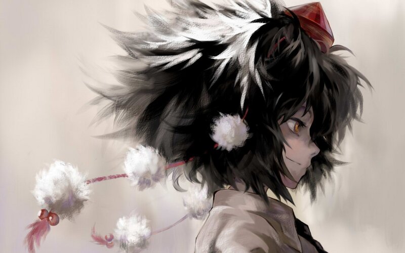 anime character with fluffy hair