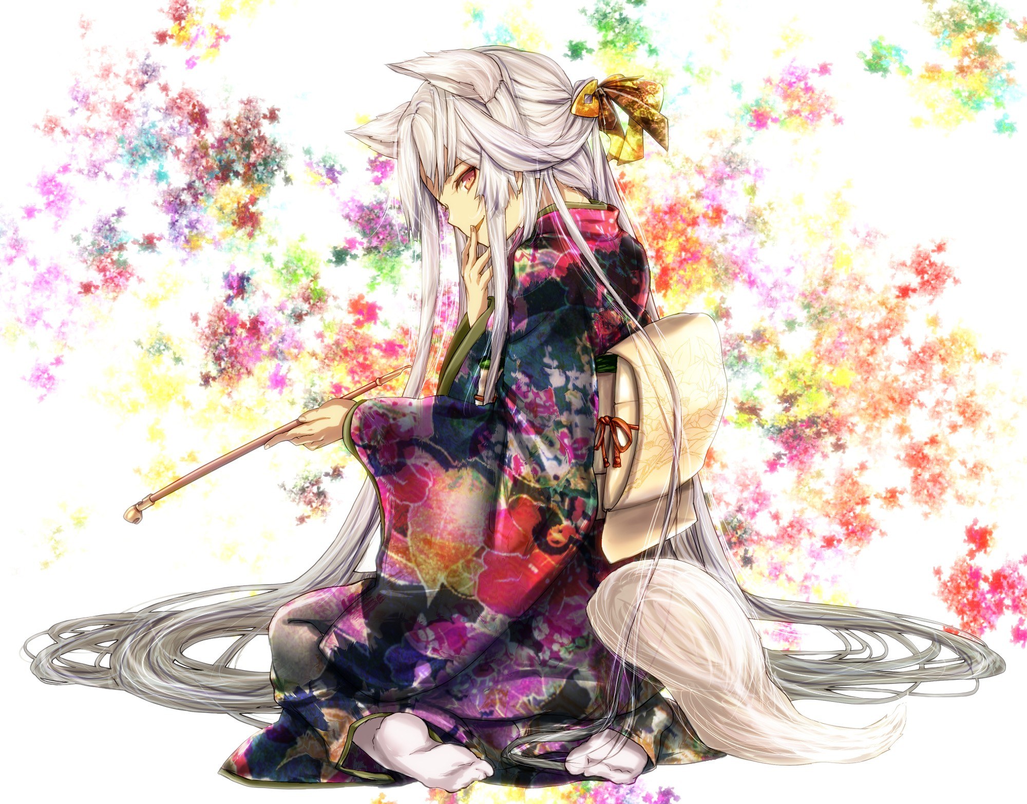 anime character with fox ears