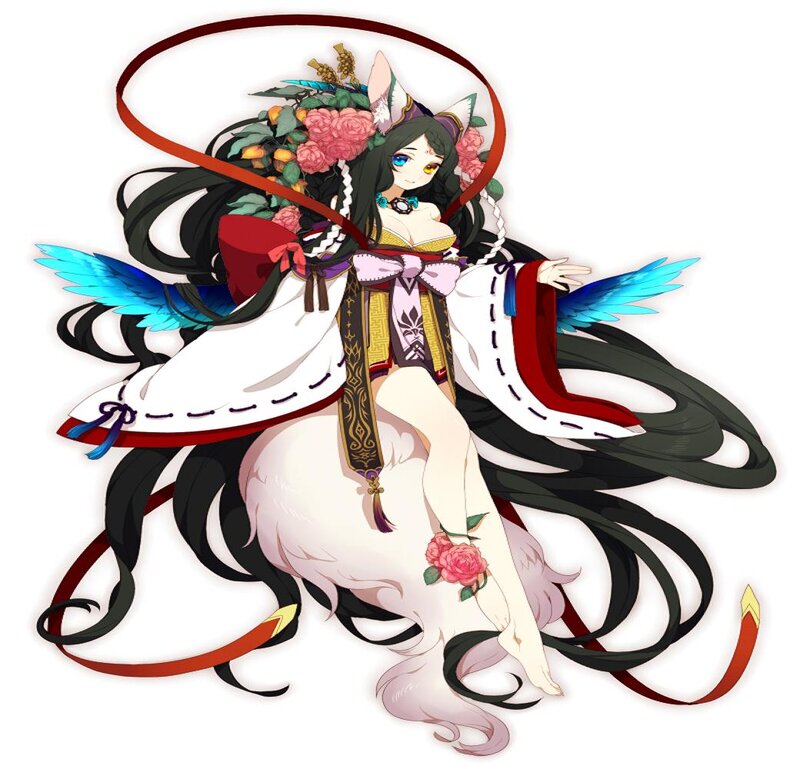 Anime Character with Fox Ears — Black