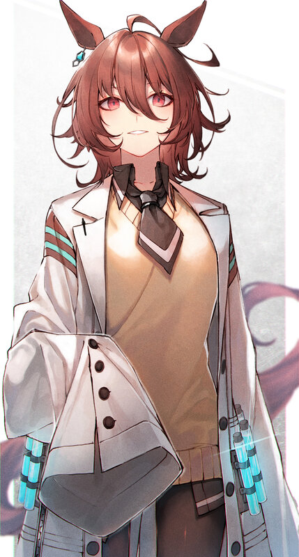Anime Character with Fox Ears — Brown, Neutral