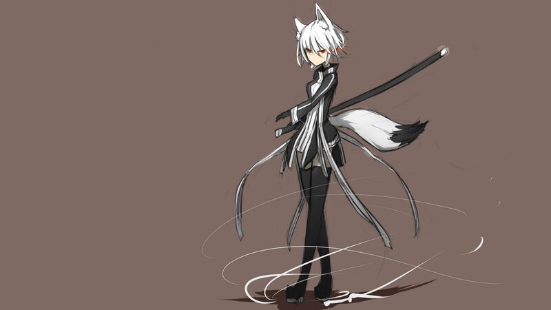 Anime Character with Fox Ears — Brown