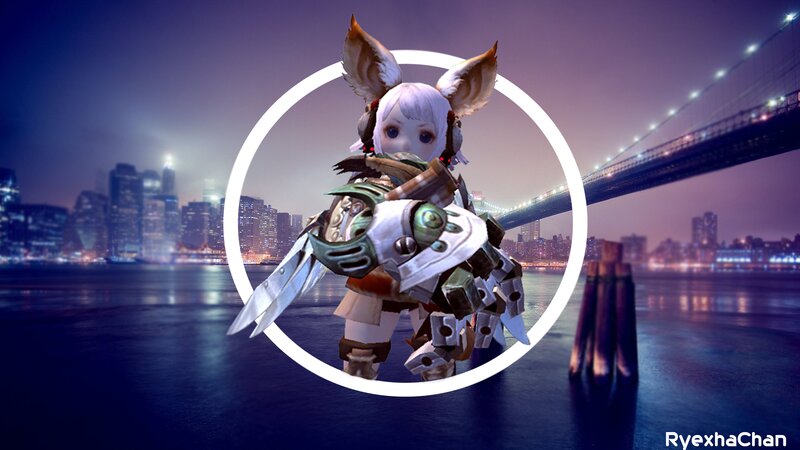 Anime Character with Fox Ears — Purple, Dramatic
